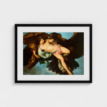 The Abduction of Ganymede - Benigne Gagneraux Art Print / Canvas Seizes Trojan, Myth, Dark Eagle Sovereign, Cerulean Sky Opening, Pale