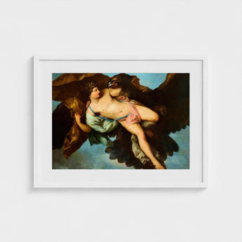 The Abduction of Ganymede - Benigne Gagneraux Art Print / Canvas Seizes Trojan, Myth, Dark Eagle Sovereign, Cerulean Sky Opening, Pale