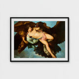 The Abduction of Ganymede - Benigne Gagneraux Art Print / Canvas Seizes Trojan, Myth, Dark Eagle Sovereign, Cerulean Sky Opening, Pale