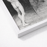 The Anarchist - Sascha Schneider Art Print / Canvas White Framed Black Muscular Figure’s Legs Sneider, Schneider’s, Prints