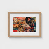 The Balcony - Edward Atkinson Hornel Art Print / Canvas Silken Nape Aglow, Lacquered Hair Pinned, Painted Clouds Convulse Prints