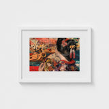 The Balcony - Edward Atkinson Hornel Art Print / Canvas Silken Nape Aglow, Lacquered Hair Pinned, Painted Clouds Convulse Prints