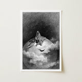 The Death - Gustave Dore Art Print / Canvas Black-and-white Framed Artwork Figure Seated Atop Globe-like Sphere, Mercy Carved, Prints
