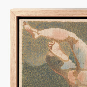 The First Book of Urizen - William Blake Art Print / Canvas Framed Textile Artwork Stylized Abstract Depiction Intertwined Human Single