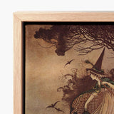 Framed Artwork Witch Pointed Hat Gown Tree Bats Ida Rentoul Outhwaite