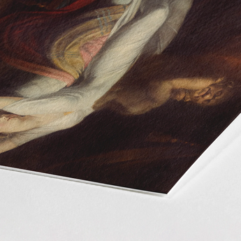 The Nightmare - Johann Heinrich Fussli Art Print / Canvas Classical Oil Painting Draped Figure Soft White, Blind Ecstasy, Scarlet Fold