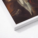 The Nightmare - Johann Heinrich Fussli Art Print / Canvas White Framed Classical Painting Figure Red Garments Dark, Blind Ecstasy, Scarlet