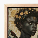 The one - Gay Black God Art Print / Canvas Framed Artwork Portrait Woman Dark Skin Curly Hair, Queer, Bold Statements Prints