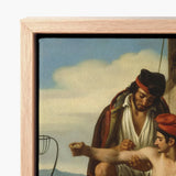 The Sailor’s Tattoo - Constantin Jean Marie Prevost Art Print / Canvas Light Wood-framed Classical Painting Two Men, Romantic Academician
