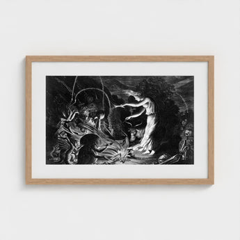 The Sorceress - Jan Van De Velde Ii Art Print / Canvas Crooked Hearth Burns, Conjurer Leans Prints