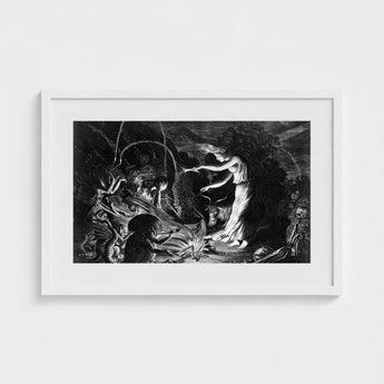 The Sorceress - Jan Van De Velde Ii Art Print / Canvas Crooked Hearth Burns, Conjurer Leans Prints