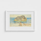 The Sunbathers - Henry Scott Tuke Fine Art Print / Canvas Boyhood’s Transitory Reverie, Tuke’s Brush Unfurls, Sea’s Aquamarine Shimmer