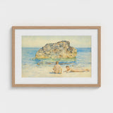 The Sunbathers - Henry Scott Tuke Fine Art Print / Canvas Boyhood’s Transitory Reverie, Tuke’s Brush Unfurls, Sea’s Aquamarine Shimmer