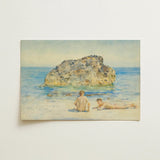 The Sunbathers - Henry Scott Tuke Fine Art Print / Canvas Boyhood’s Transitory Reverie, Tuke’s Brush Unfurls, Sea’s Aquamarine Shimmer