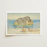 The Sunbathers - Henry Scott Tuke Fine Art Print / Canvas Boyhood’s Transitory Reverie, Tuke’s Brush Unfurls, Sea’s Aquamarine Shimmer
