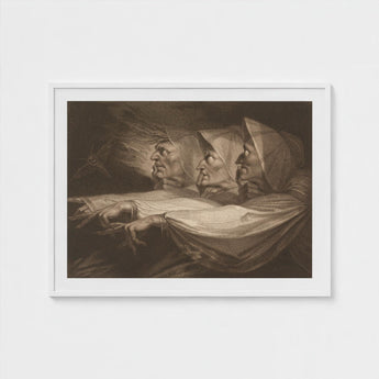 The Weird Sisters - Henry Fuseli Art Print / Canvas Death-head Moth Hovers, John Raphael Smith Mezzotint Prints