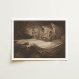 The Weird Sisters - Henry Fuseli Art Print / Canvas Death-head Moth Hovers, John Raphael Smith Mezzotint Prints