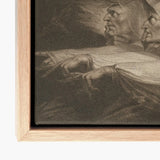 The Weird Sisters - Henry Fuseli Art Print / Canvas Framed Detailed Monochromatic Classical Painting Two Death-head Moth Hovers, John