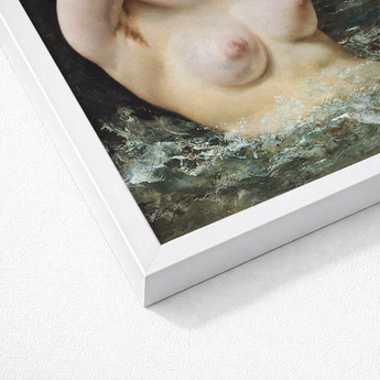 The Woman in Waves - Gustave Courbet Art Print / Canvas Framed Classical Nude Figure Turbulent Textured, Pulls, English Channel’s Churn,