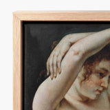 The Woman in Waves - Gustave Courbet Art Print / Canvas Framed Classical Painting Fair Skin, Pulls, English Channel’s Churn, Auburn Curls