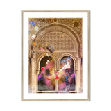 Thea the Space Nymph - Surreal Cosmic Myth Art Print, Ornate Moorish Archway Intricate Islamic Geometric Patterns Arabesque