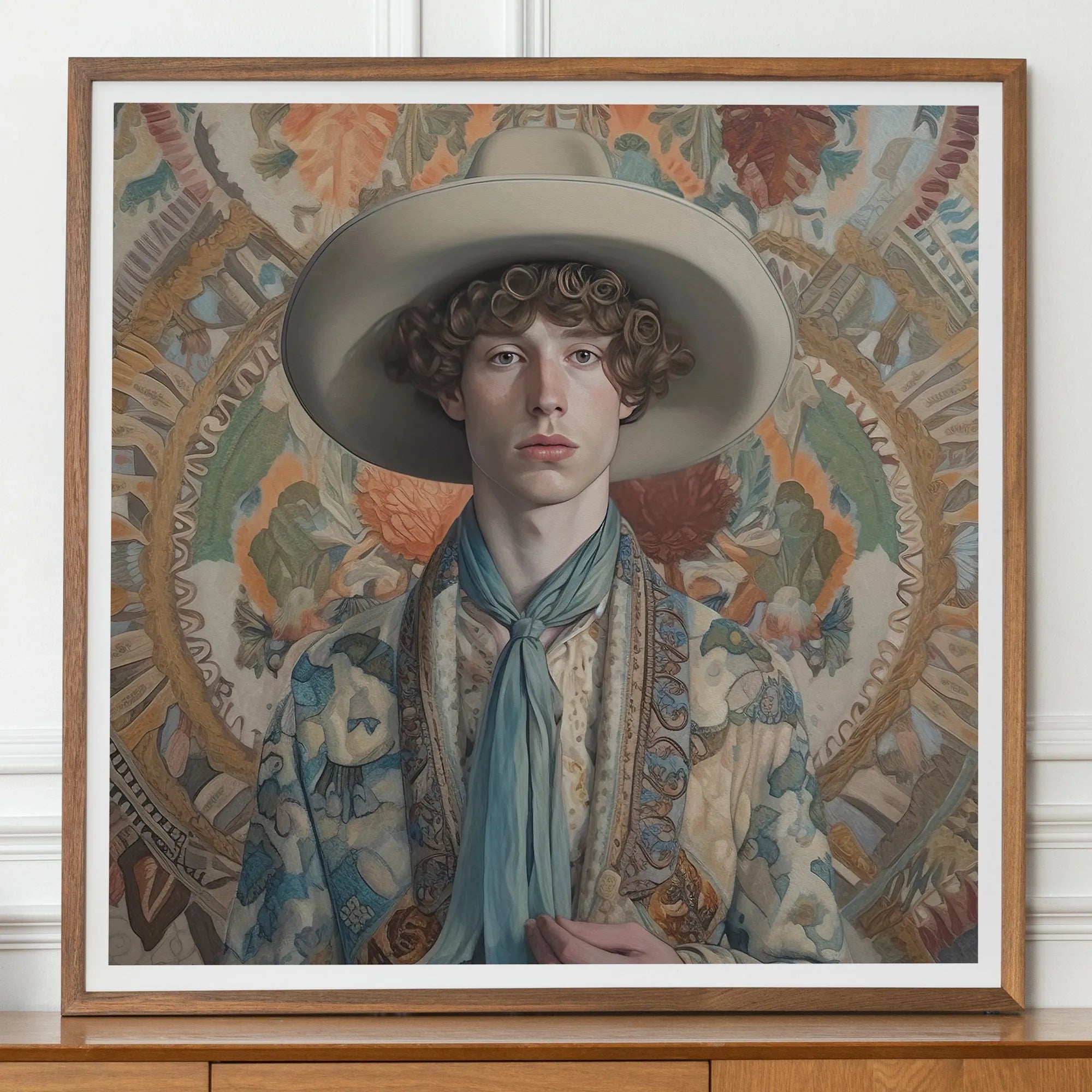 Theodore - Handsome Gay Cowboy Aesthetic Art Print - 30’x30’ - Posters Prints & Visual Artwork - Aesthetic Art