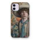 Theodore - Handsome Gay Cowboy Iphone Case, 11 / Matte, Phone Case Portrait Young Person Cowboy Hat Western-style