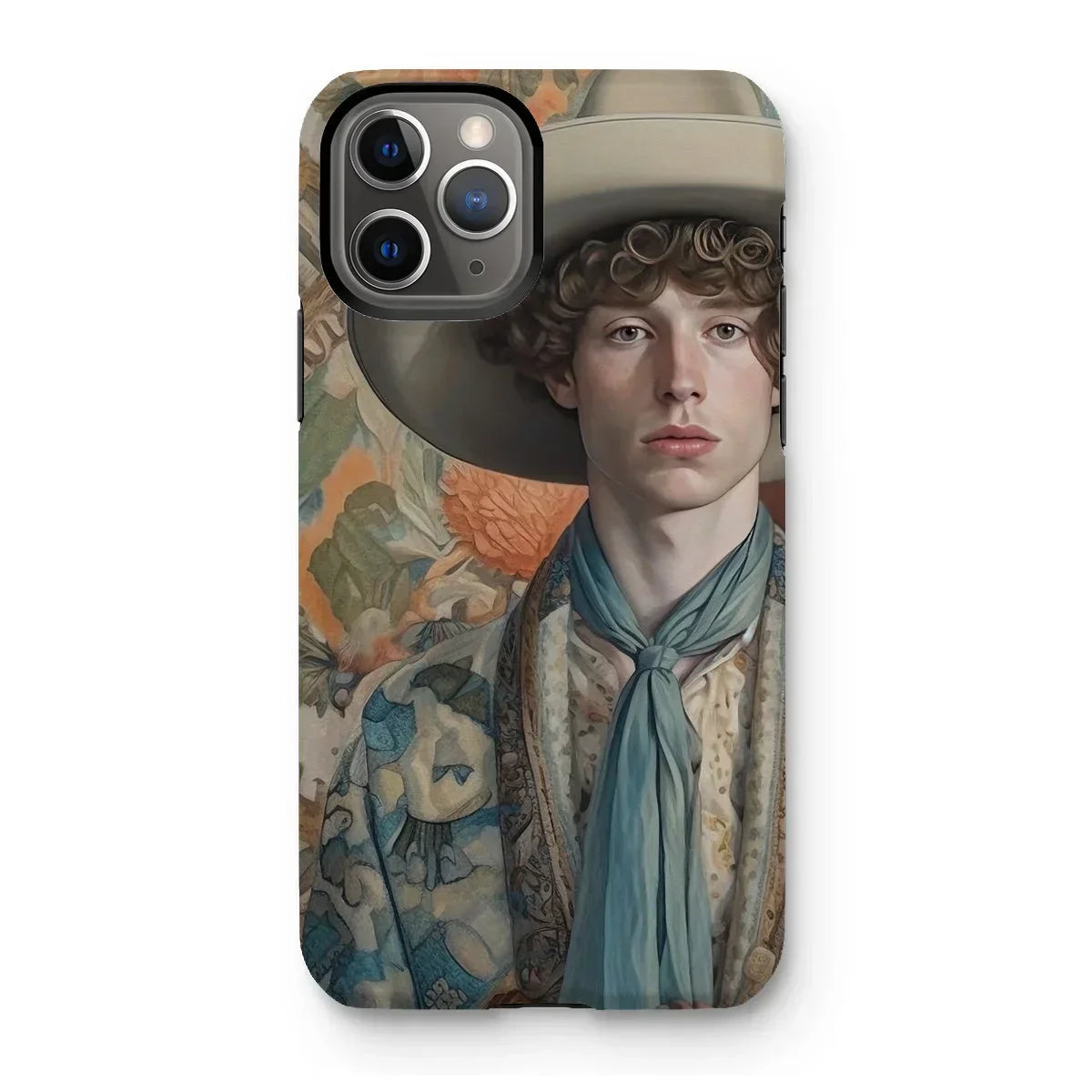 Theodore - Handsome Gay Cowboy Iphone Case, 11 Pro / Matte, Iphone Case Portrait Young Man Cowboy Hat Colorful
