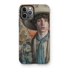 Theodore - Handsome Gay Cowboy Iphone Case, 11 Pro / Matte, Iphone Case Portrait Young Man Cowboy Hat Colorful