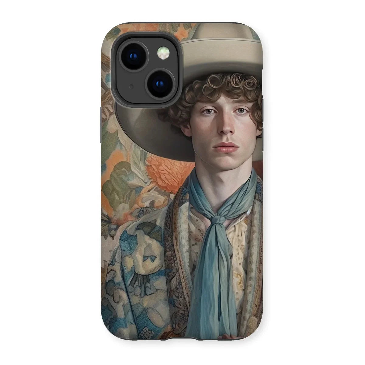 Theodore - Handsome Gay Cowboy Iphone Case, 14 / Matte, Phone Case Portrait Young Person Vintage-style Clothing Hat