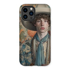 Theodore - Handsome Gay Cowboy Iphone Case, 14 Pro Max / Matte, Phone Case Portrait Young Person Western-style Attire Cowboy