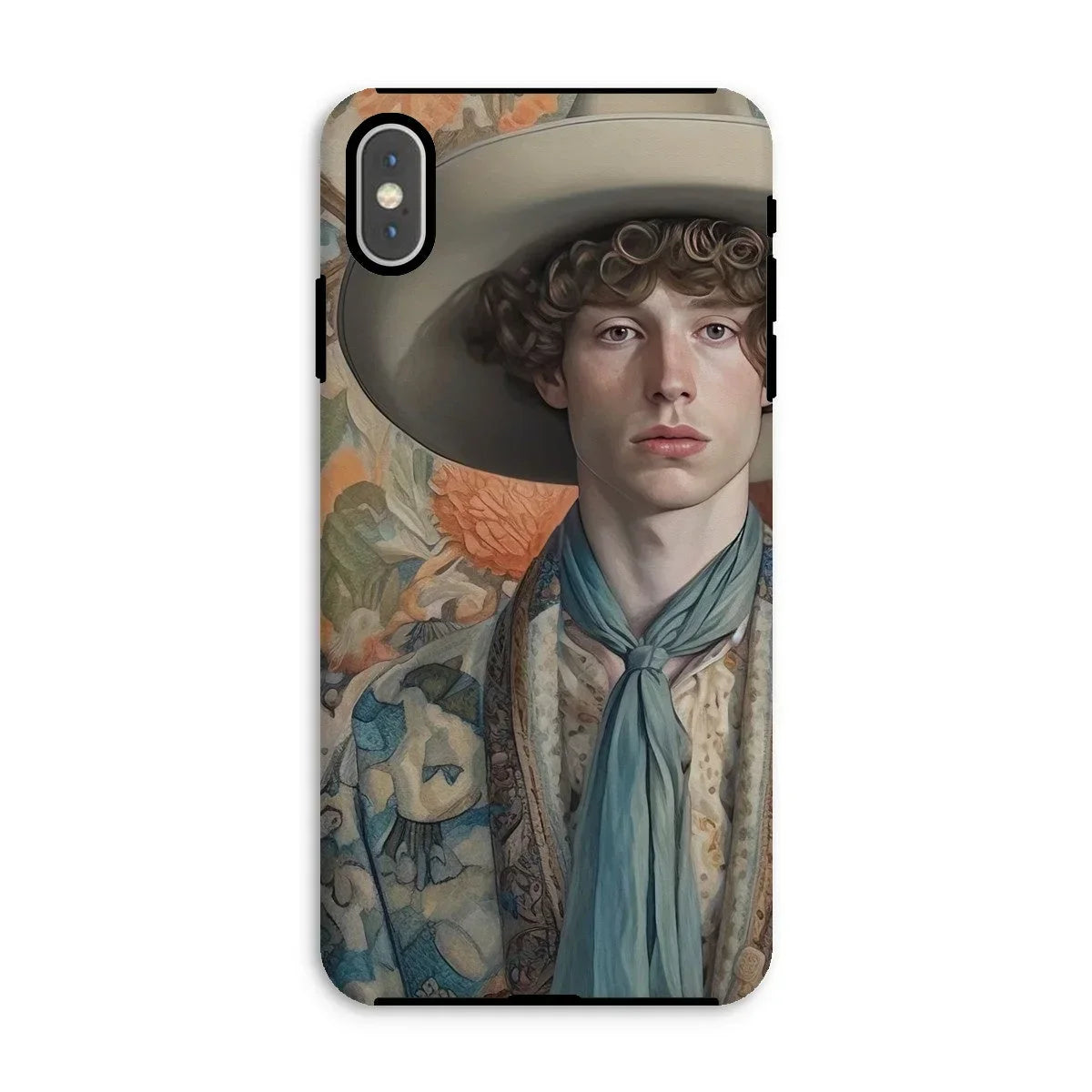 Theodore - Handsome Gay Cowboy Iphone Case, Xs Max / Matte, Phone Case Portrait Young Person Wide-brimmed Hat Ornate