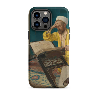 Theologian with Koran - Osman Hamdi Bey Iphone Case, 14 Pro Max / Matte, Phone Case Painting Man Traditional Clothing