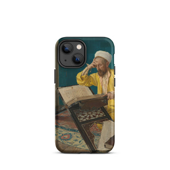 Theologian with Koran - Osman Hamdi Bey Phone Case Iphone 13 Mini / Matte Artistic Phone Case Osman Hamdi Bey, Bey Paints, Iphone