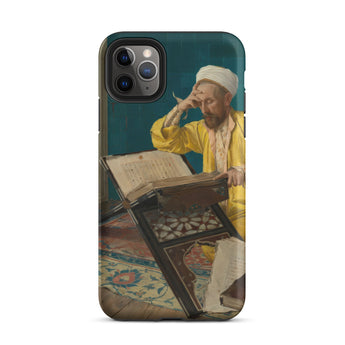 Theologian with Koran - Osman Hamdi Bey Phone Case Iphone 11 Pro Max / Matte Phone Case Painting Man Osman Hamdi Bey, Bey Paints, Iphone