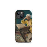 Theologian with Koran - Osman Hamdi Bey Phone Case Iphone 13 Mini / Matte Artistic Phone Case Osman Hamdi Bey, Bey Paints, Iphone