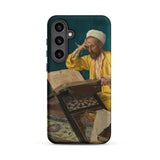 Theologian with Koran - Osman Hamdi Bey Phone Case Samsung Galaxy S24 Plus / Matte Phone Case Detailed Painting Man Yellow Robes White