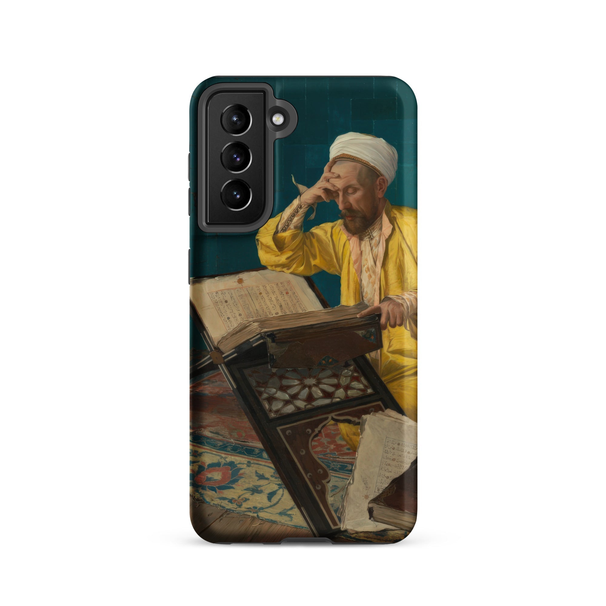 Theologian with Koran Osman Hamdi Bey Samsung Case, Galaxy S21 / Matte, Smartphone Case Historical Painting Design