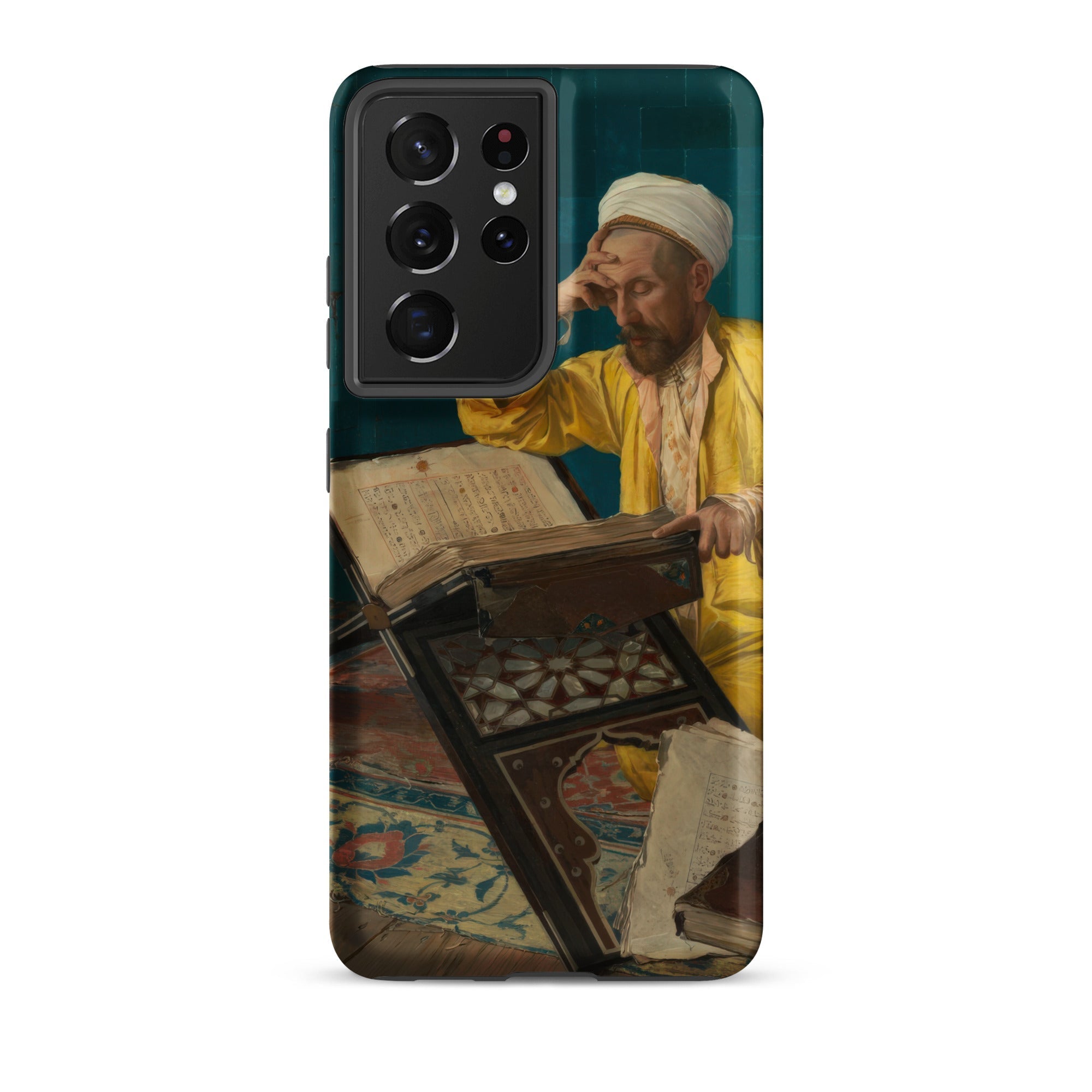 Theologian with Koran Osman Hamdi Bey Samsung Case, Galaxy S21 Ultra / Matte, Smartphone Case Historical Painting