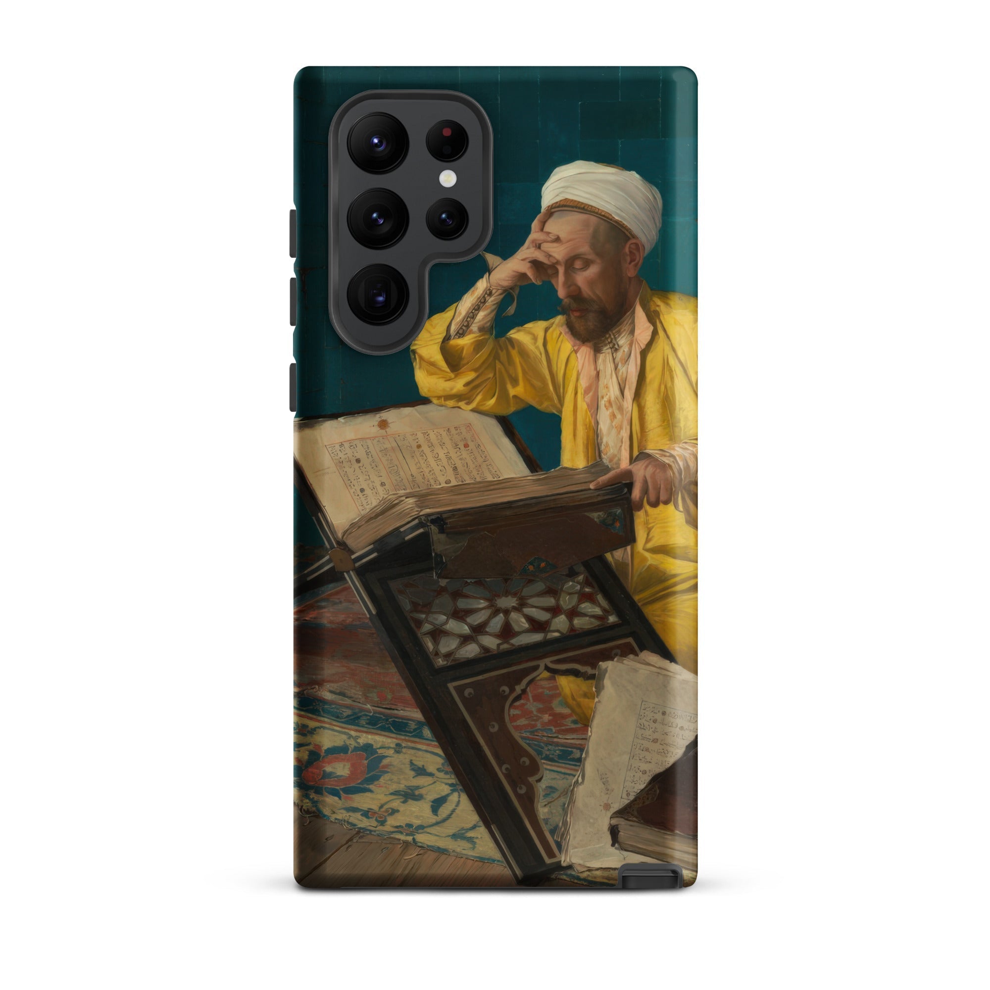 Theologian with Koran Osman Hamdi Bey Samsung Case, Galaxy S22 Ultra / Matte, Smartphone Case Classical Painting Man