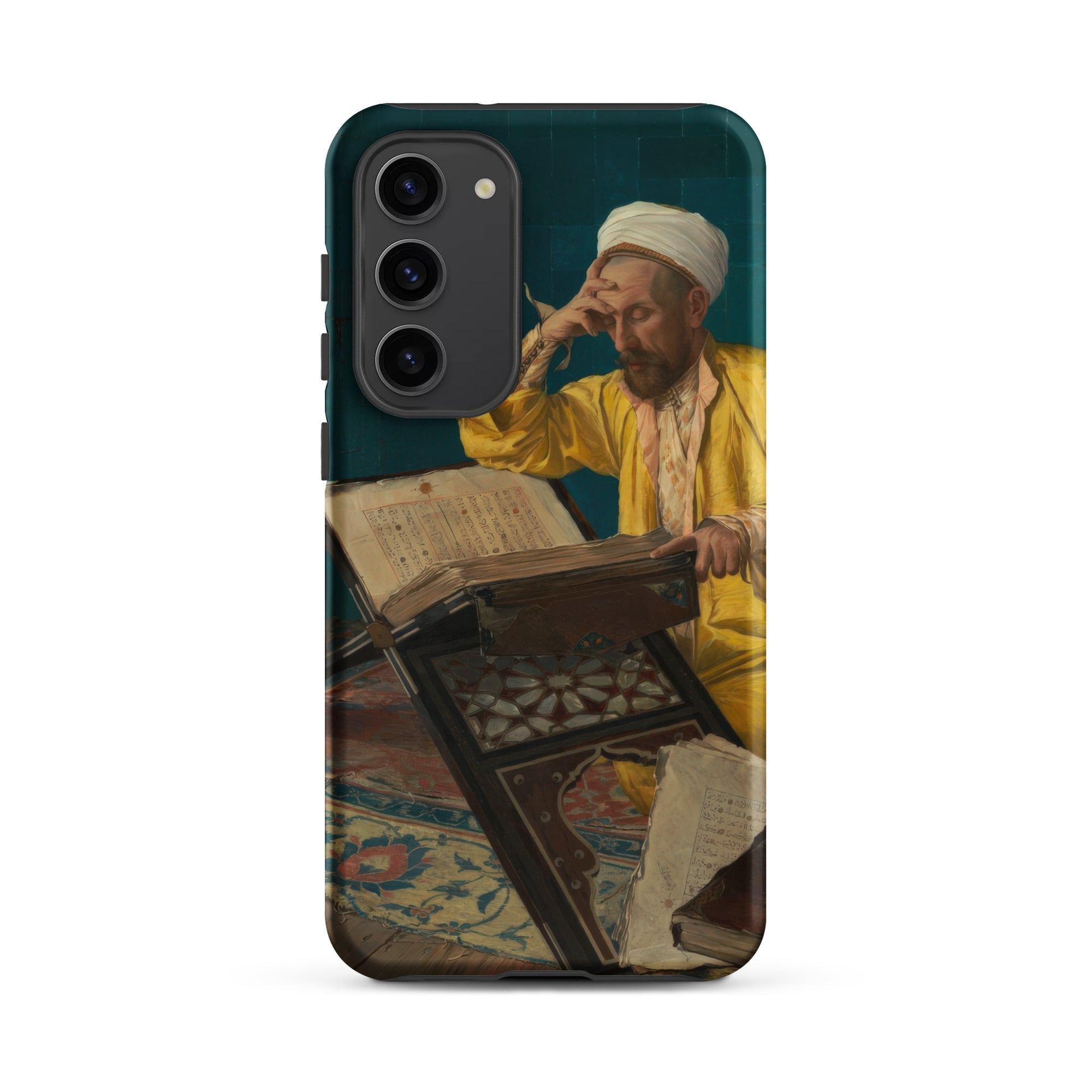 Theologian with Koran Osman Hamdi Bey Samsung Case, Galaxy S23 Plus / Matte, Smartphone Case Classical Painting Man