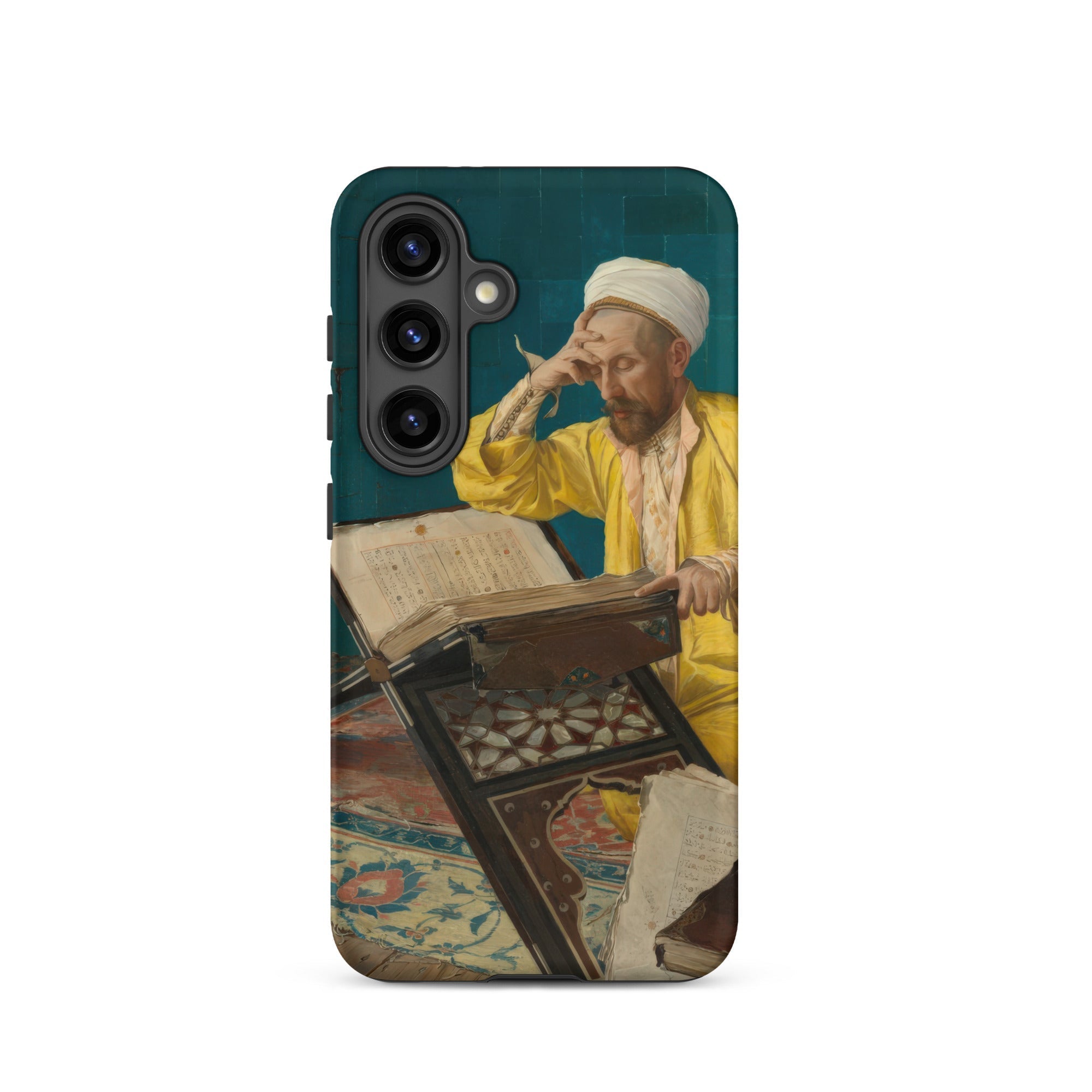 Theologian with Koran Osman Hamdi Bey Samsung Case, Galaxy S24 / Matte, Smartphone Case Printed Man