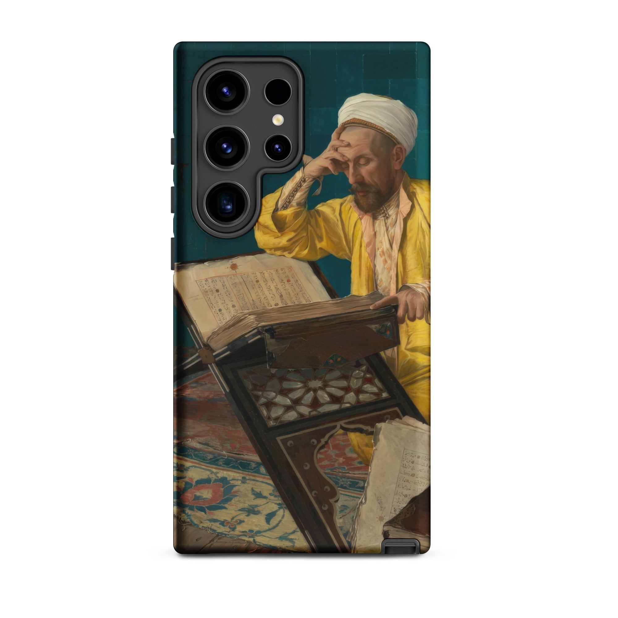 Theologian with Koran Osman Hamdi Bey Samsung Case, Galaxy S24 Ultra / Matte, Smartphone Case Classical Painting Man