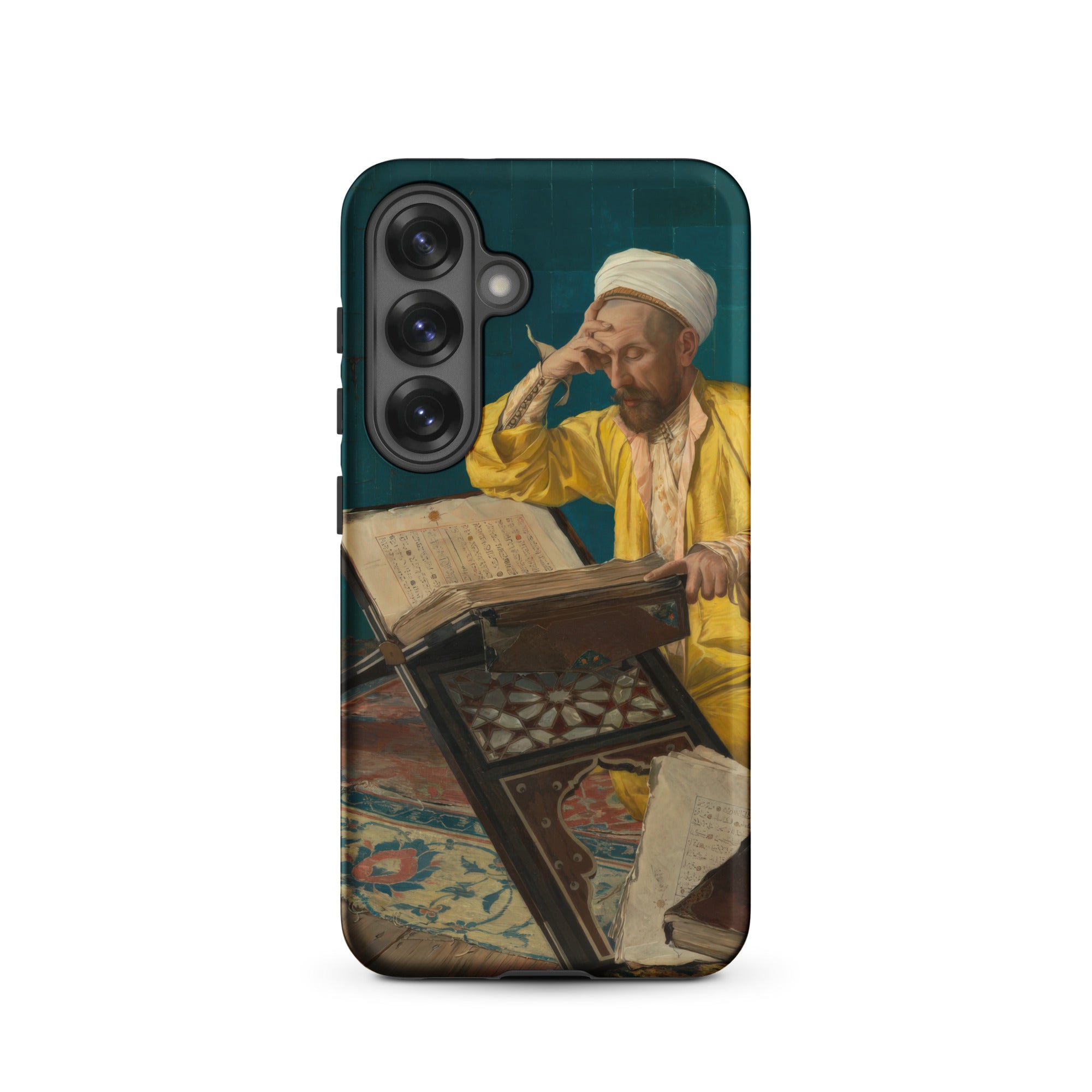 Theologian with Koran Osman Hamdi Bey Samsung Case, Galaxy S25 / Matte, Smartphone Case Classical Painting Man Book