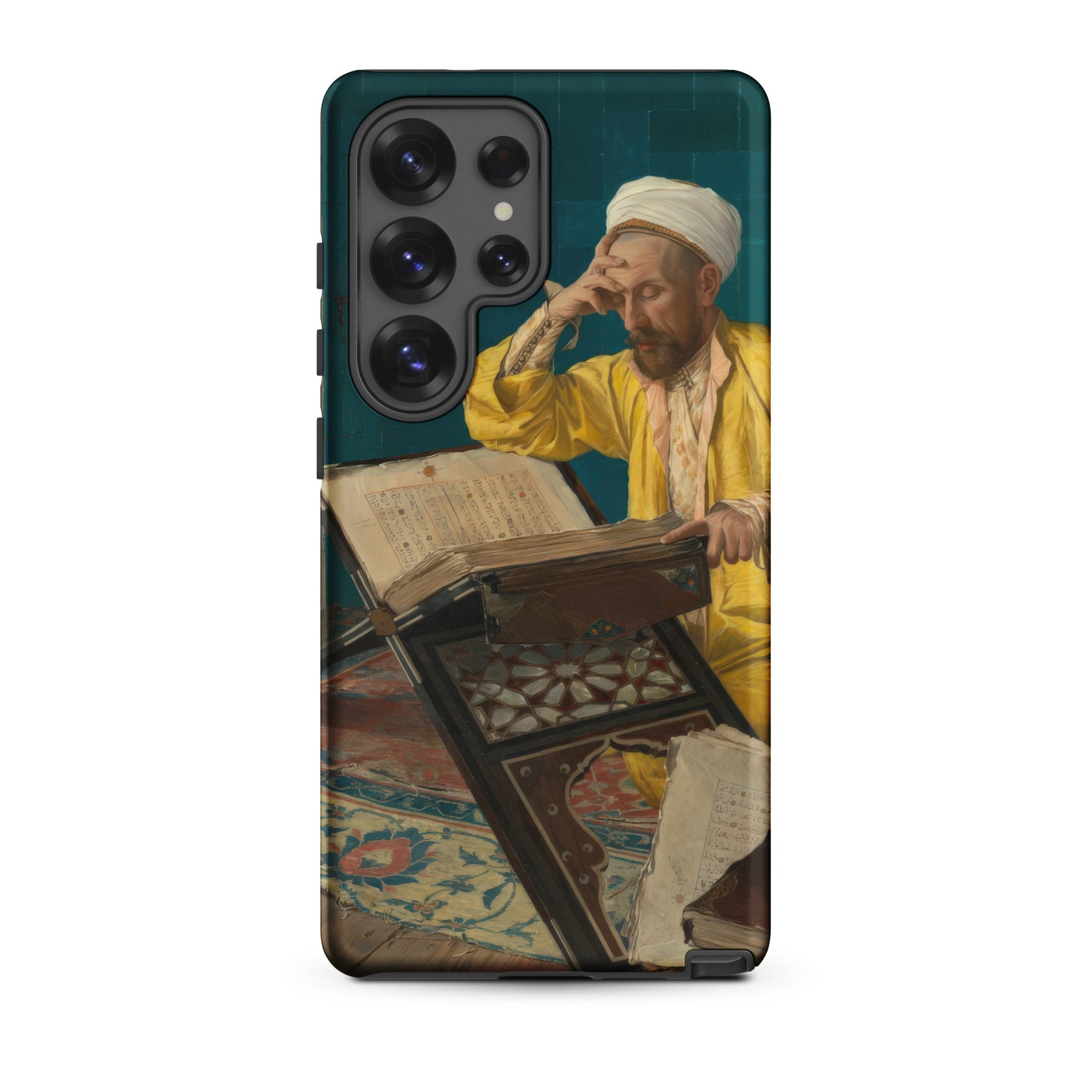 Theologian with Koran Osman Hamdi Bey Samsung Case, Galaxy S25 Ultra / Matte, Smartphone Case Classical Painting Man
