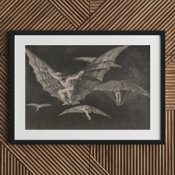 Where There’s a will Way - Francisco De Goya Art Print, 30x20’’ / 76x51cm / Black Frame / 2’’ Matboard, Framed Black White Print