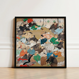 Thirty-six Poetic Immortals - Ikeda Koson Art Print / Canvas Framed Japanese Ukiyo-e Style Lively Figures Traditional, Imperial Stanza