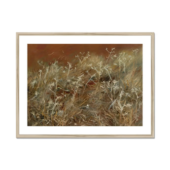 Thistles - John Singer Sargent En Plein Air Art Print, Delicate White Wildflowers Dried Grasses Reddish-brown Backdrop