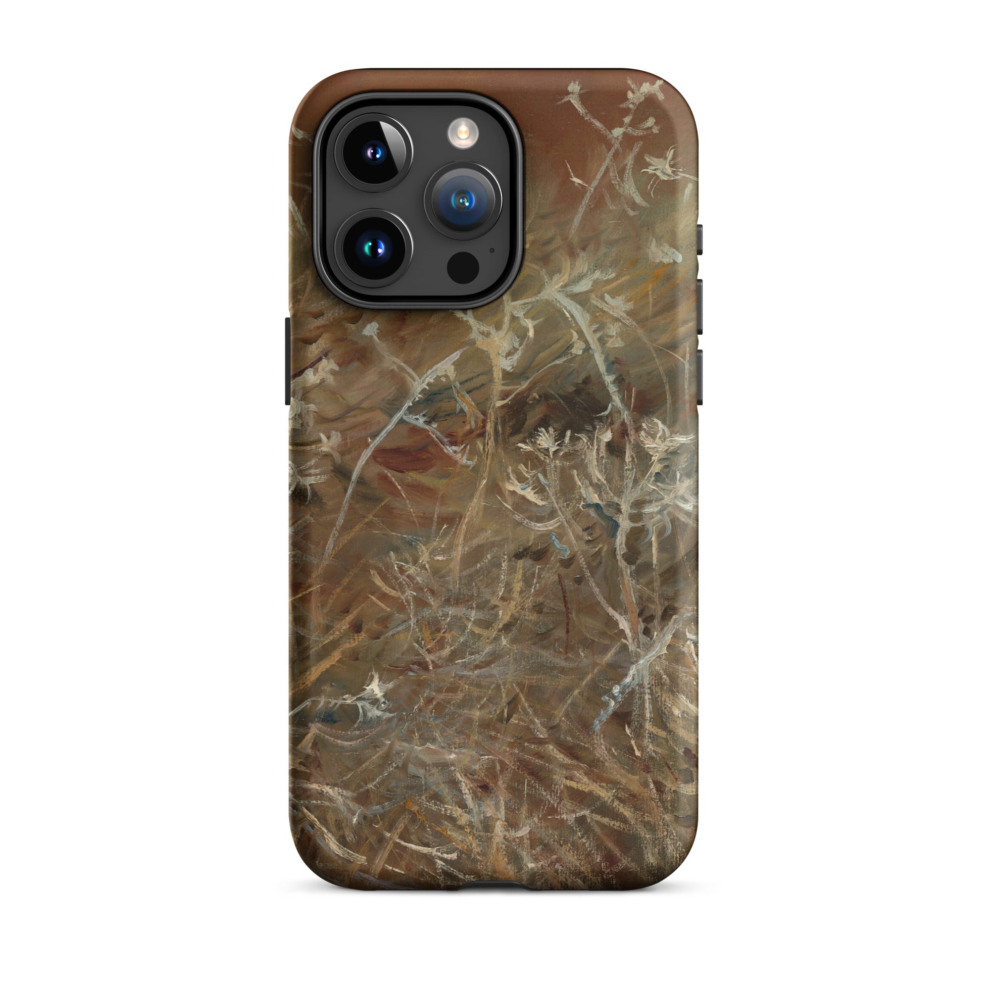 Thistles John Singer Sargent Iphone Case, 15 Pro Max / Matte, Iphone Case Brown White Abstract Design