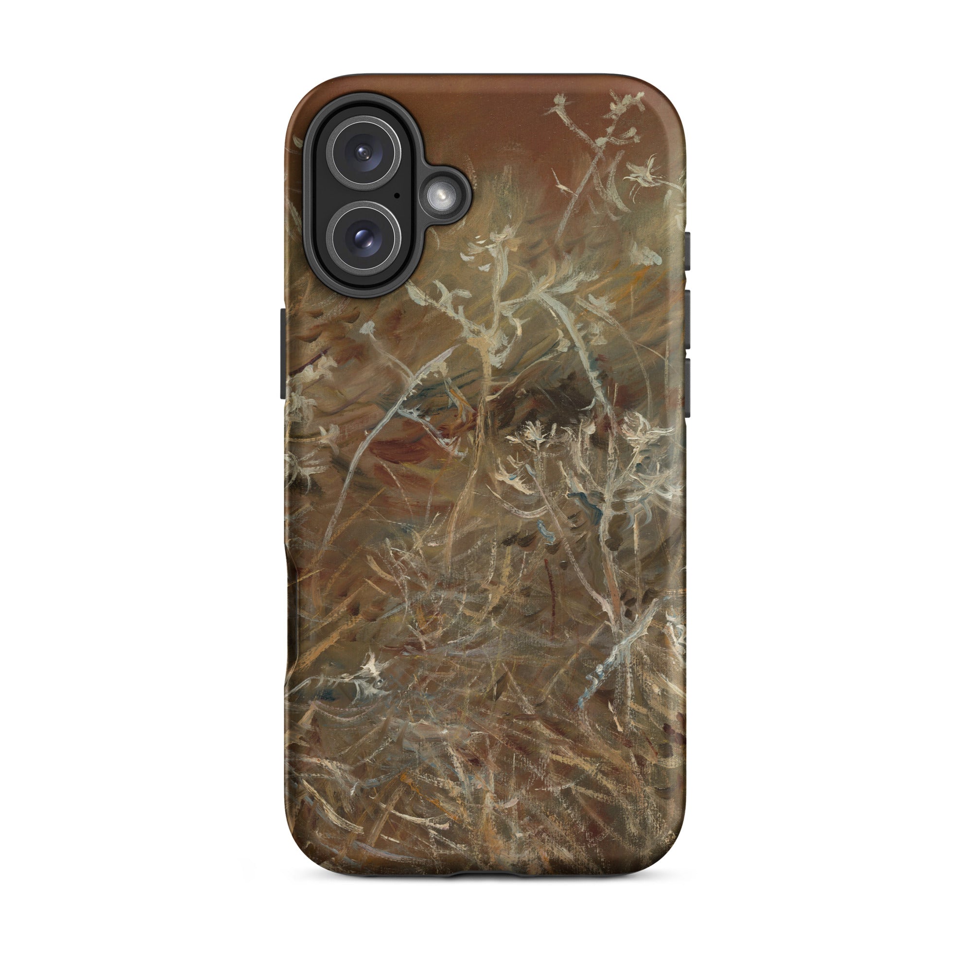 Thistles John Singer Sargent Iphone Case, 16 Plus / Matte, Brown Phone Case Abstract Floral Design